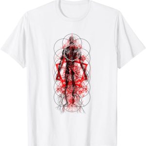 sacred geometry with skeleton shirt design