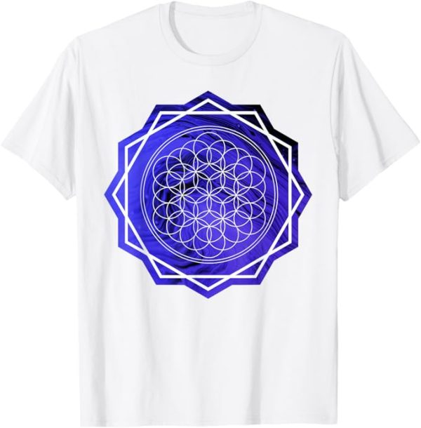 flower of life sacred geometry mandala shirt
